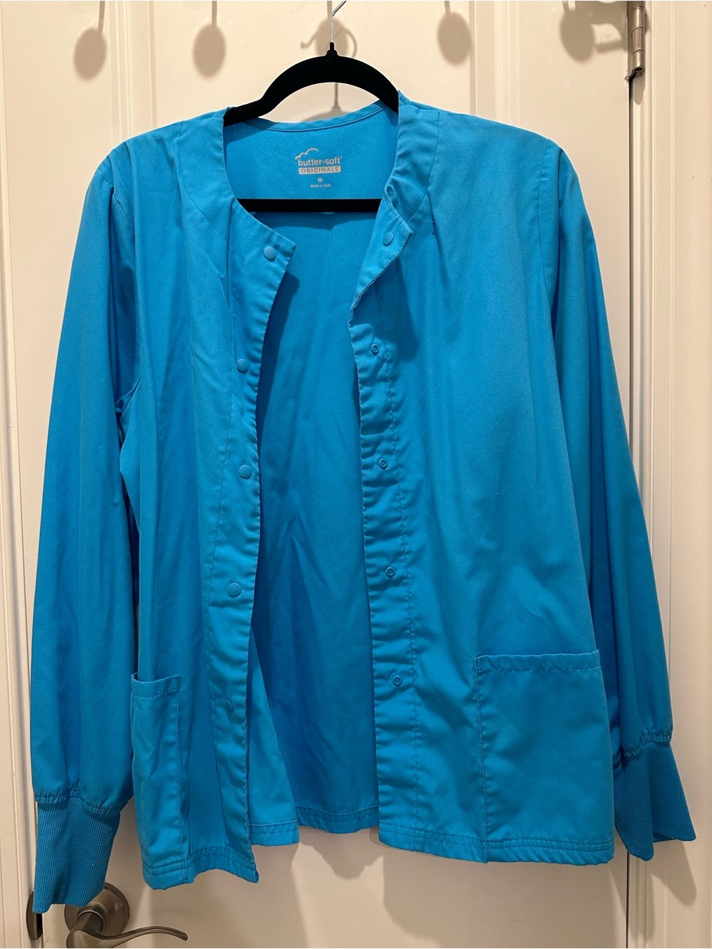 Butter-Soft Bright Turquoise Snap Utility Jacket